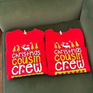 Red Christmas Cousin Crew Shirts